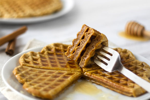 Crispy & Fluffy Pumpkin Waffles