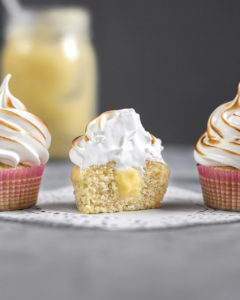 Lemon Meringue Almond Cupcakes