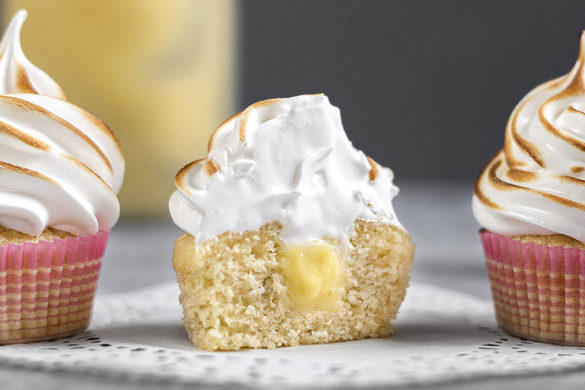Lemon Meringue Almond Cupcakes