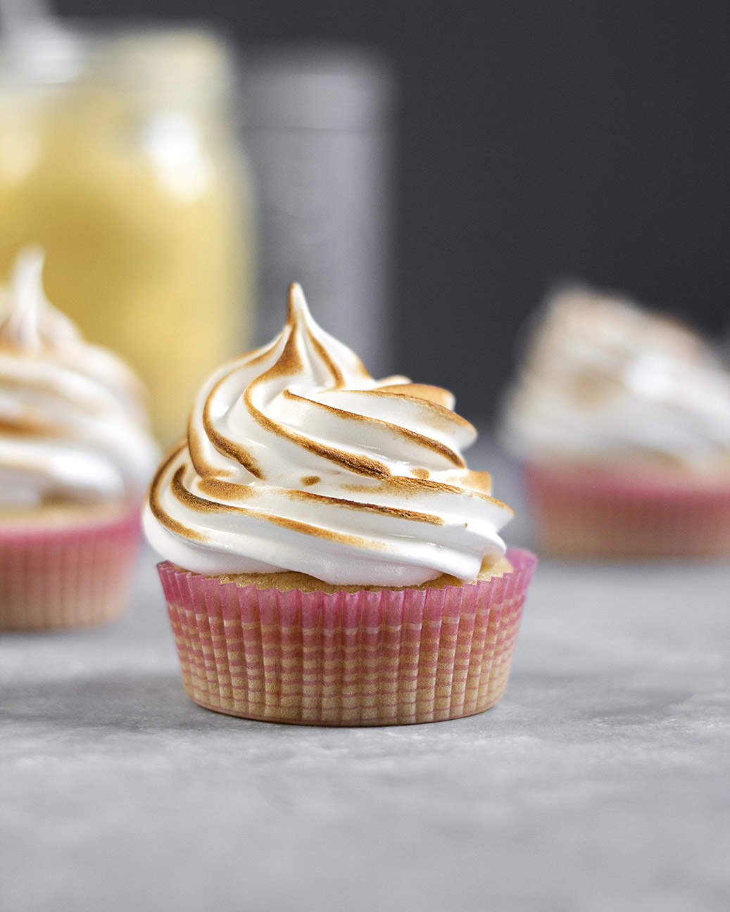 Lemon Meringue Almond Cupcakes