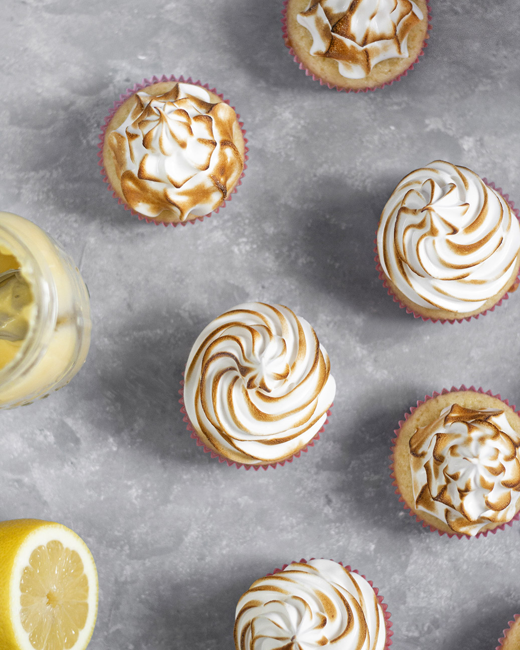 Lemon Meringue Almond Cupcakes